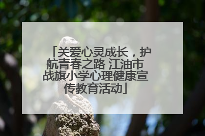 关爱心灵成长，护航青春之路 江油市战旗小学心理健康宣传教育活动