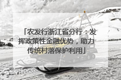 农发行浙江省分行：发挥政策性金融优势，助力传统村落保护利用