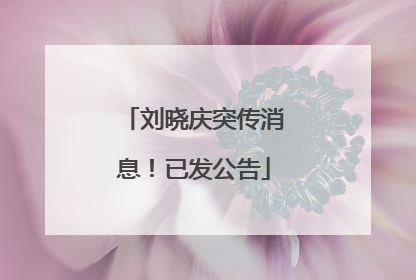 刘晓庆突传消息！已发公告