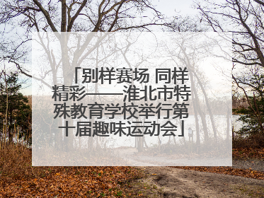 别样赛场 同样精彩——淮北市特殊教育学校举行第十届趣味运动会
