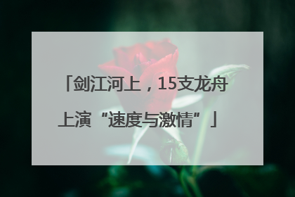 剑江河上，15支龙舟上演“速度与激情”