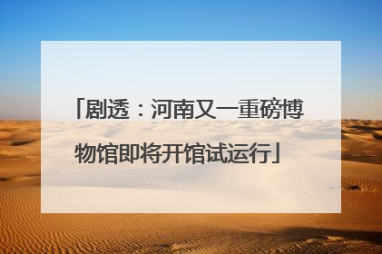 剧透：河南又一重磅博物馆即将开馆试运行