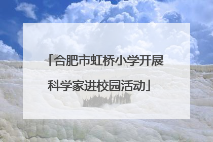 合肥市虹桥小学开展科学家进校园活动