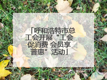 呼和浩特市总工会开展“工会促消费 会员享普惠”活动