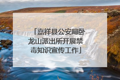 嘉祥县公安局卧龙山派出所开展禁毒知识宣传工作