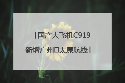国产大飞机C919新增广州⇌太原航线