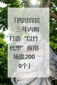 四川宜宾：三年内将打造“以竹代塑”应用场景2000个