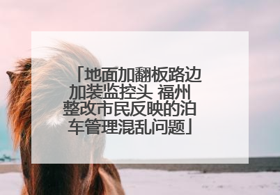 地面加翻板路边加装监控头 福州整改市民反映的泊车管理混乱问题