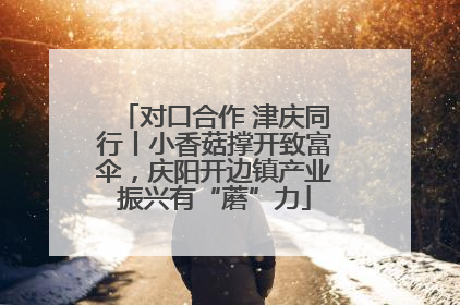 对口合作 津庆同行丨小香菇撑开致富伞，庆阳开边镇产业振兴有“蘑”力