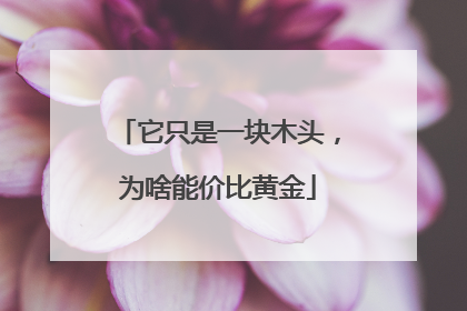 它只是一块木头，为啥能价比黄金