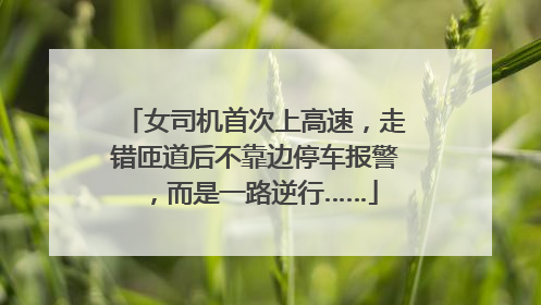女司机首次上高速，走错匝道后不靠边停车报警，而是一路逆行……