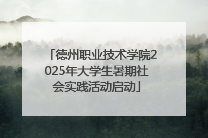 德州职业技术学院2025年大学生暑期社会实践活动启动