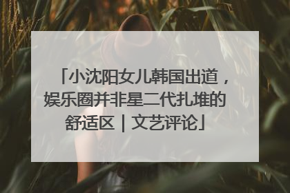 小沈阳女儿韩国出道，娱乐圈并非星二代扎堆的舒适区｜文艺评论