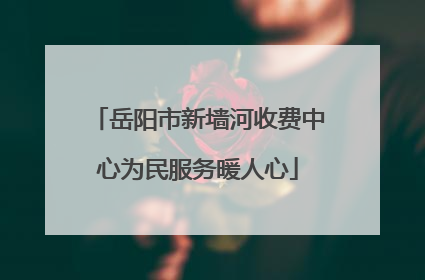 岳阳市新墙河收费中心为民服务暖人心