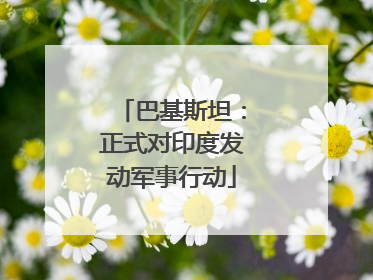巴基斯坦：正式对印度发动军事行动