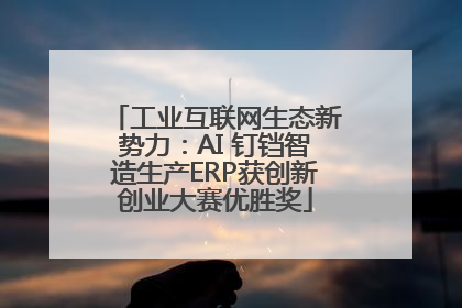 工业互联网生态新势力：AI 钉铛智造生产ERP获创新创业大赛优胜奖