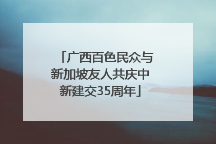 广西百色民众与新加坡友人共庆中新建交35周年