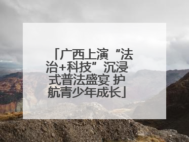 广西上演“法治+科技”沉浸式普法盛宴 护航青少年成长