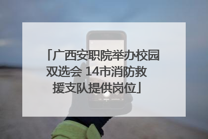 广西安职院举办校园双选会 14市消防救援支队提供岗位