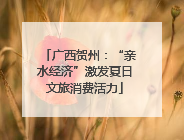 广西贺州：“亲水经济”激发夏日文旅消费活力