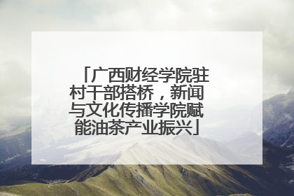 广西财经学院驻村干部搭桥，新闻与文化传播学院赋能油茶产业振兴