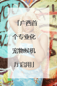 广西首个专业化宠物候机厅启用