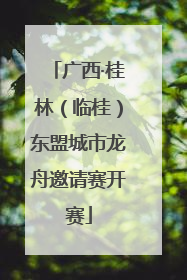 广西·桂林（临桂）东盟城市龙舟邀请赛开赛