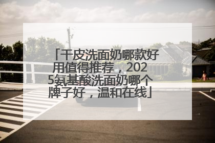 干皮洗面奶哪款好用值得推荐，2025氨基酸洗面奶哪个牌子好，温和在线