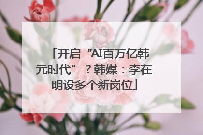 开启“AI百万亿韩元时代”？韩媒：李在明设多个新岗位
