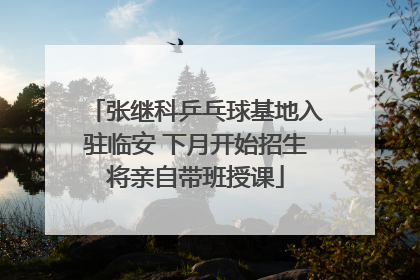 张继科乒乓球基地入驻临安 下月开始招生将亲自带班授课