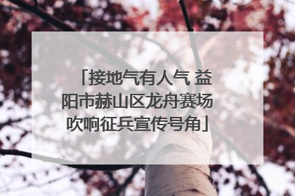 接地气有人气 益阳市赫山区龙舟赛场吹响征兵宣传号角