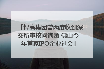 悍高集团曾两度收到深交所审核问询函 佛山今年首家IPO企业过会