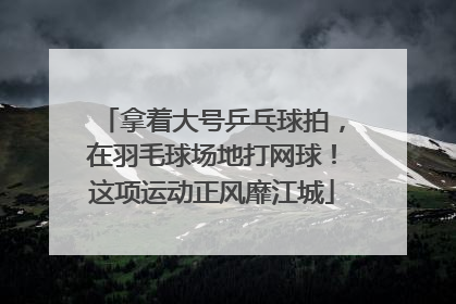 拿着大号乒乓球拍，在羽毛球场地打网球！这项运动正风靡江城