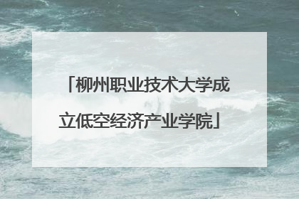 柳州职业技术大学成立低空经济产业学院