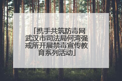 携手共筑防毒网 武汉市司法局何湾强戒所开展禁毒宣传教育系列活动
