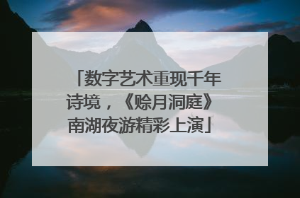 数字艺术重现千年诗境，《赊月洞庭》南湖夜游精彩上演