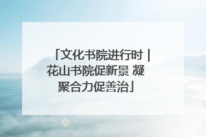 文化书院进行时｜花山书院促新景 凝聚合力促善治