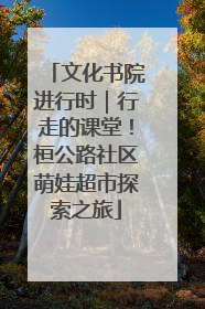 文化书院进行时｜行走的课堂！桓公路社区萌娃超市探索之旅