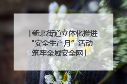 新北街道立体化推进“安全生产月”活动 筑牢全域安全网