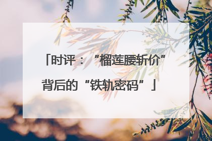 时评：“榴莲腰斩价”背后的“铁轨密码”