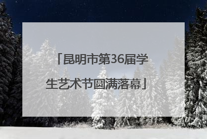 昆明市第36届学生艺术节圆满落幕