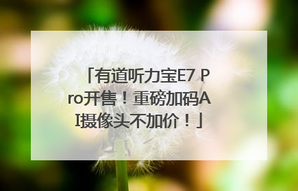 有道听力宝E7 Pro开售！重磅加码AI摄像头不加价！