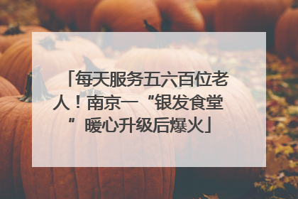 每天服务五六百位老人！南京一“银发食堂”暖心升级后爆火