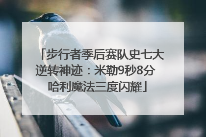 步行者季后赛队史七大逆转神迹：米勒9秒8分 哈利魔法三度闪耀