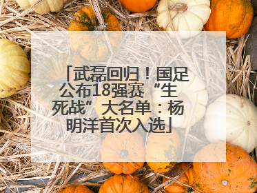 武磊回归！国足公布18强赛“生死战”大名单：杨明洋首次入选
