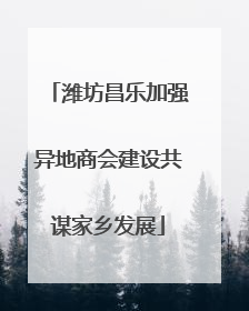 潍坊昌乐加强异地商会建设共谋家乡发展