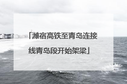 潍宿高铁至青岛连接线青岛段开始架梁
