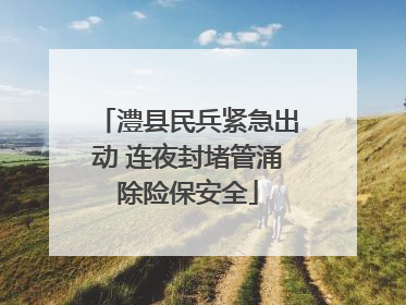 澧县民兵紧急出动 连夜封堵管涌除险保安全