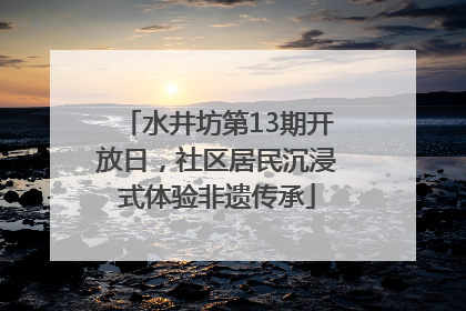 水井坊第13期开放日，社区居民沉浸式体验非遗传承