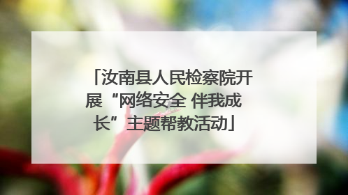 汝南县人民检察院开展“网络安全 伴我成长”主题帮教活动